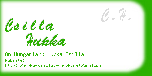 csilla hupka business card